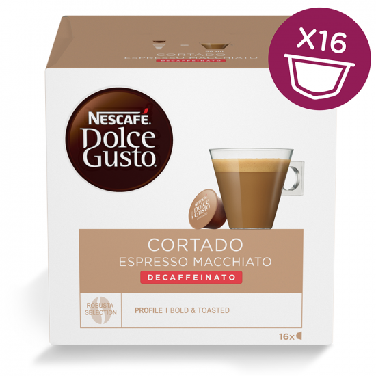 Nescafe Dolce Gusto Cortado Descafeinado 16 cápsulas