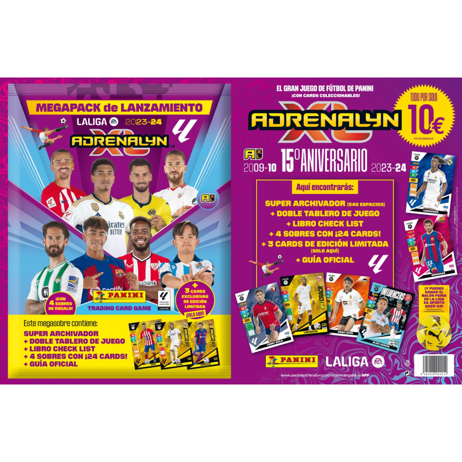 Cromos 20 Sobres Premium Adrenalyn Liga 23-24 . Distribuidor España.